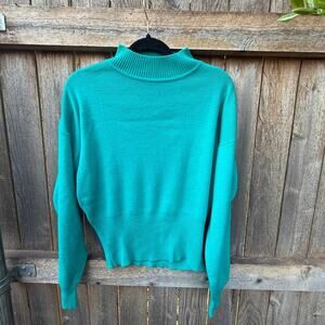 VTG Ski SWEATER Teal/Turquoise DEMETRE acrylic/wool Size medium 80s 90s